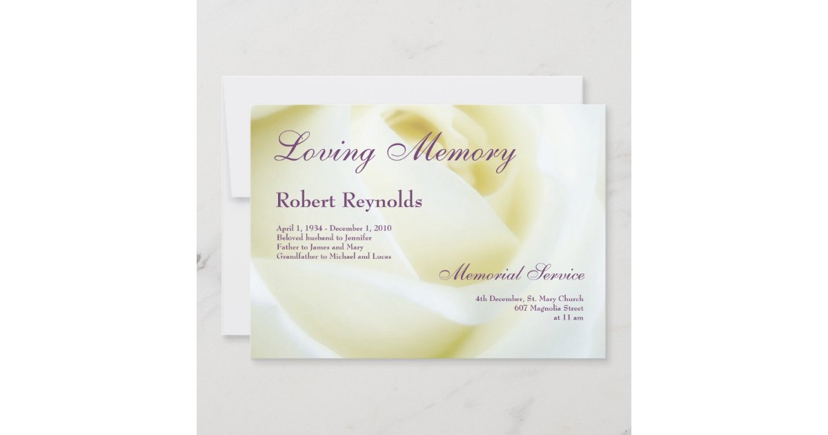 Memorial / Announcement | Zazzle.co.uk