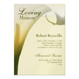 memorial service invitation