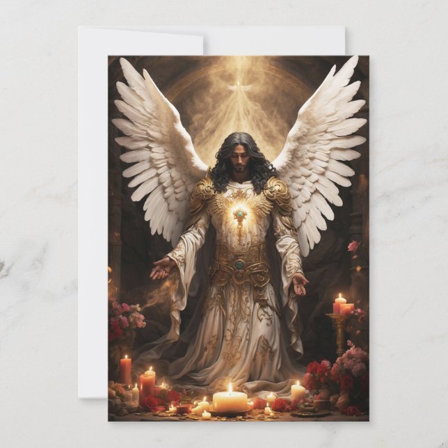 *~* Memorial Archangel Azrael PHOTO AP47 Thank You Card (Front)