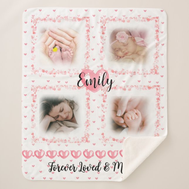 Memorial Baby Loss Photo Blanket Gift (Front)