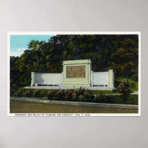 Memorial Bas Relief of the Compact Signing Poster