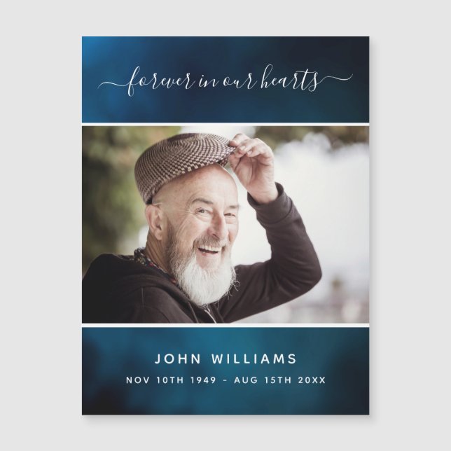 Memorial blue sky photo love always magnet (Front)