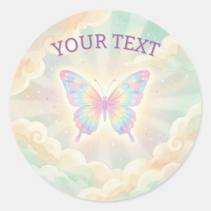 Memorial Butterfly Light Classic Round Sticker