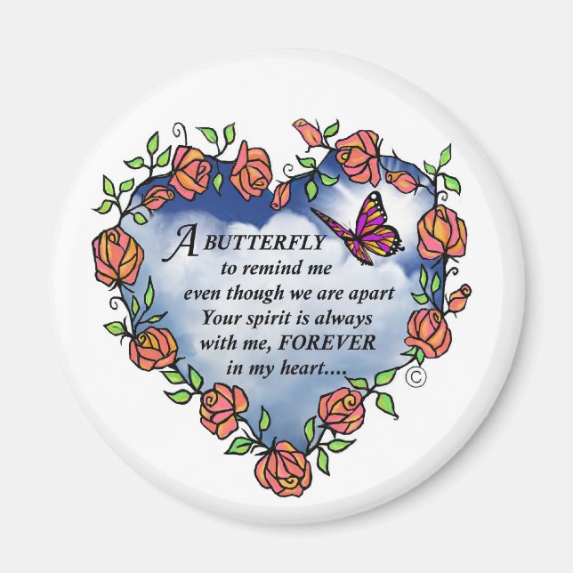 Memorial Butterfly Poem Magnet (Front)