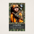 Memorial Camo Photo Sympathy Funeral Prayer Card