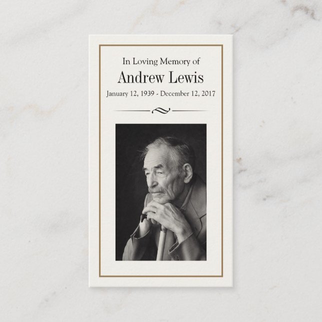 Memorial Card (Front)