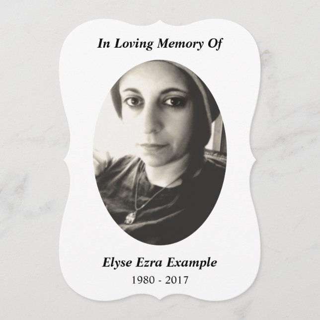 memorial card (Front)