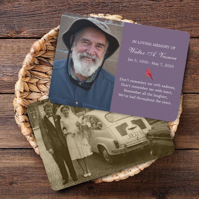 Memorial Card 2 Photo Cardinal (Memorial Card 2 Photo Cardinal)