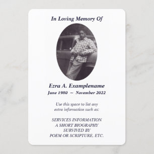 memorial card blue blur tree