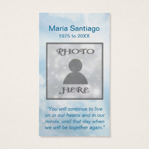 Memorial Card   Cloud Template