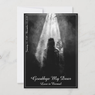 Memorial Card Into the light - goodbye my dear