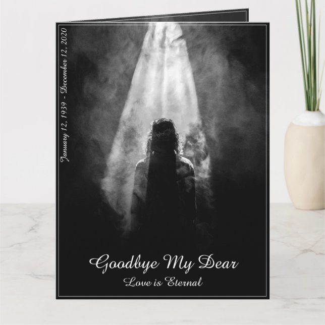 Memorial Card Into the light - goodbye my dear (Front)