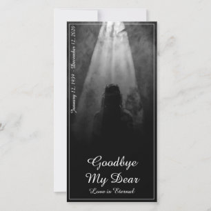 Memorial Card Into the light - goodbye my dear