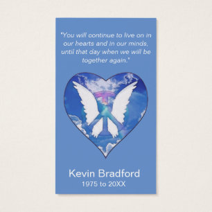 Memorial Card Peace Rainbow