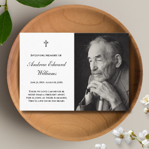 Memorial Card With Photo Funeral