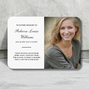 Memorial Card With Photo Funeral Black and White