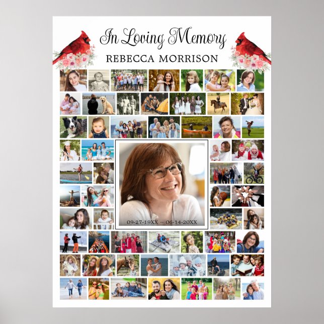 Memorial Cardinal 59 Photo Collage Script Poster (Front)