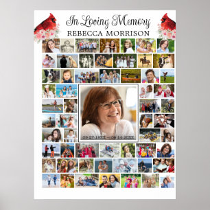 Memorial Cardinal 59 Photo Collage Script Poster