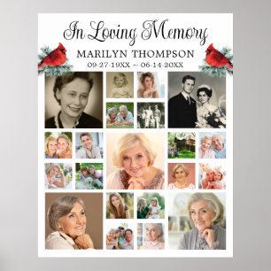 Memorial Cardinal Pine 21 Photo Collage Poster