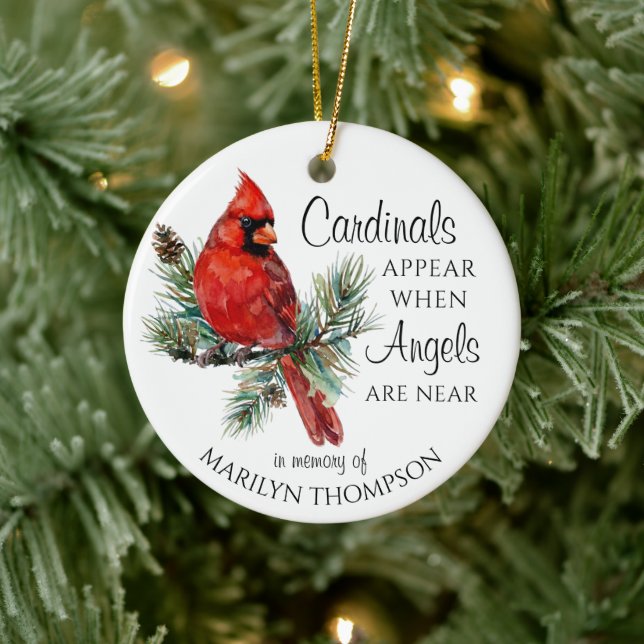 Memorial Cardinals Appear When Angels Are Near Ceramic Tree Decoration (Tree)