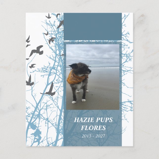 memorial cards silhouscreen birds (Front)