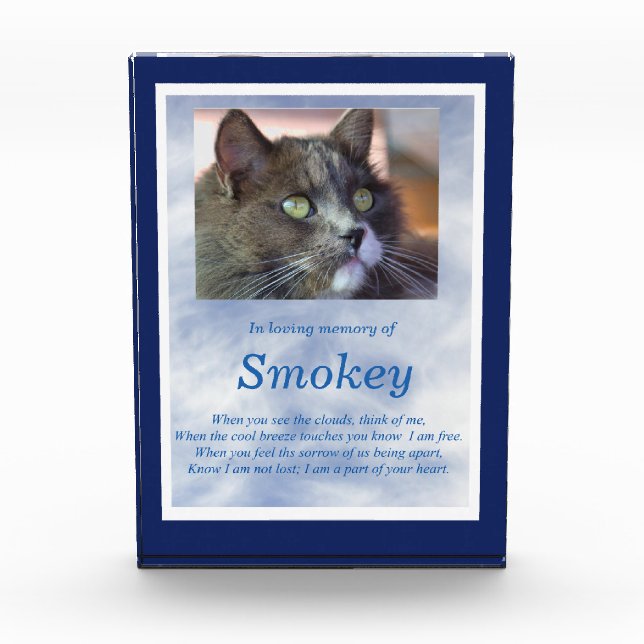 Memorial Cat Pet Custom Photo and Name Spiritual  (Front)