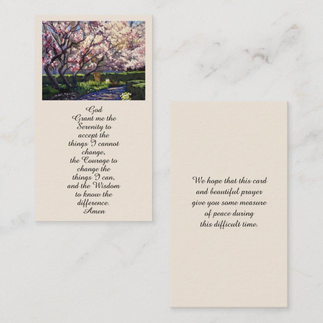 Memorial Celebration of Life Landscape Card (Front/Back)