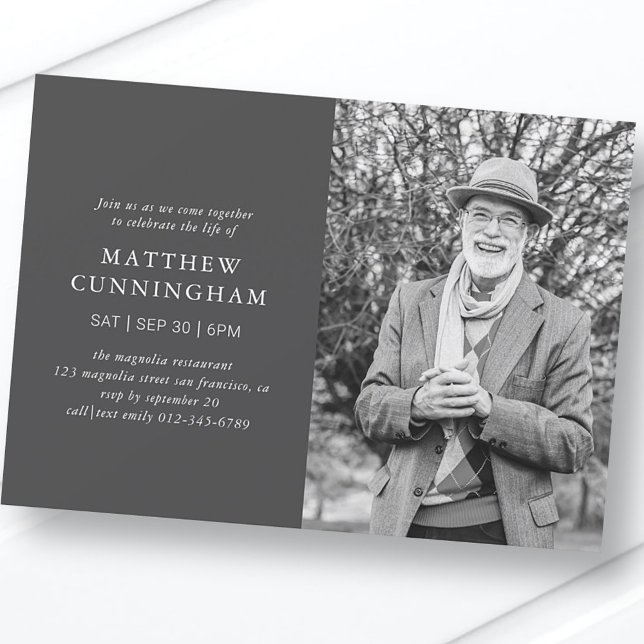Memorial Celebration Of Life Modern Simple Invitation (Creator Uploaded)