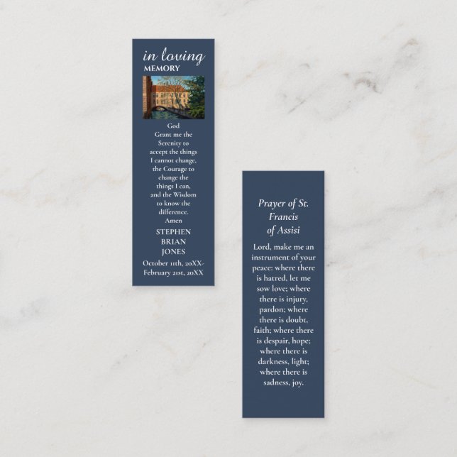 Memorial Celebration of Life Painting Prayer Card (Front/Back)