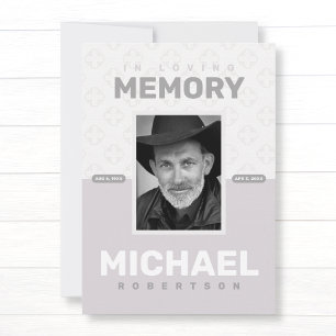 Memorial Celebration Of Life Photo Funeral Service Announcement