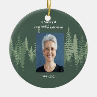 Memorial Christian Wilderness Forest Trees Ceramic Tree Decoration