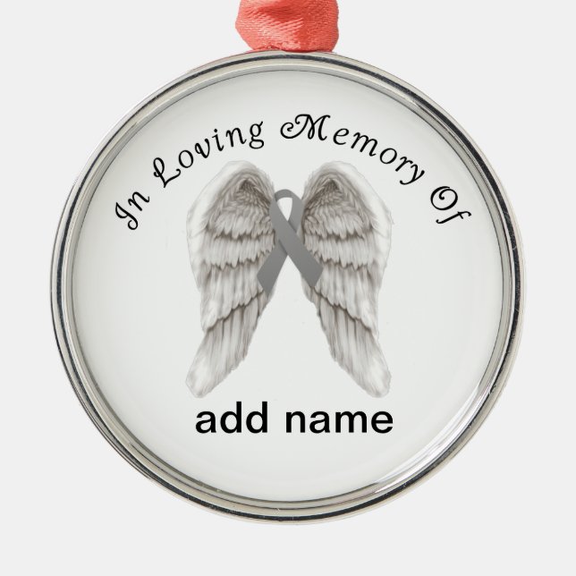 Memorial Christmas Ornament Brain Cancer (Front)