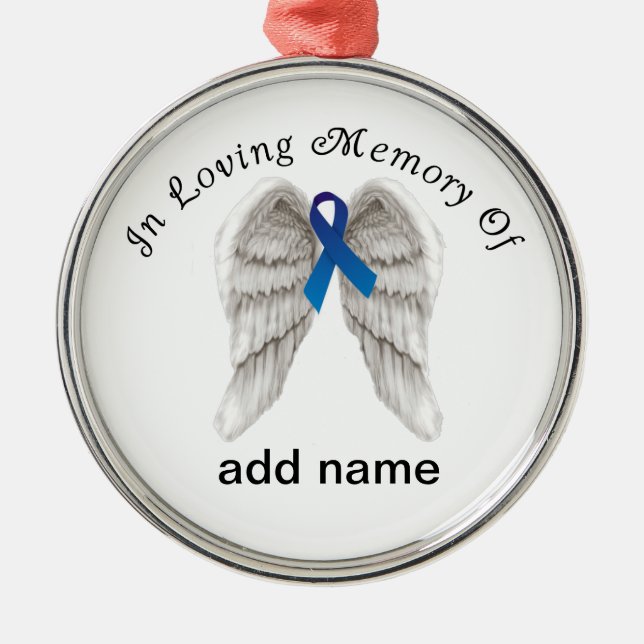 Memorial Christmas Ornament Colon  Cancer (Front)