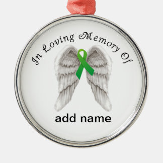 Memorial Christmas Ornament Green Ribbon