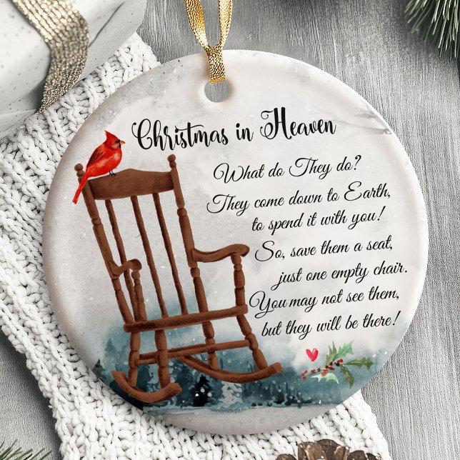 Memorial Christmas ornament Someone Heaven Cardina (Memorial Christmas ornament)