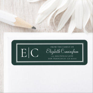 Memorial Classic Simple Monogram Return Address