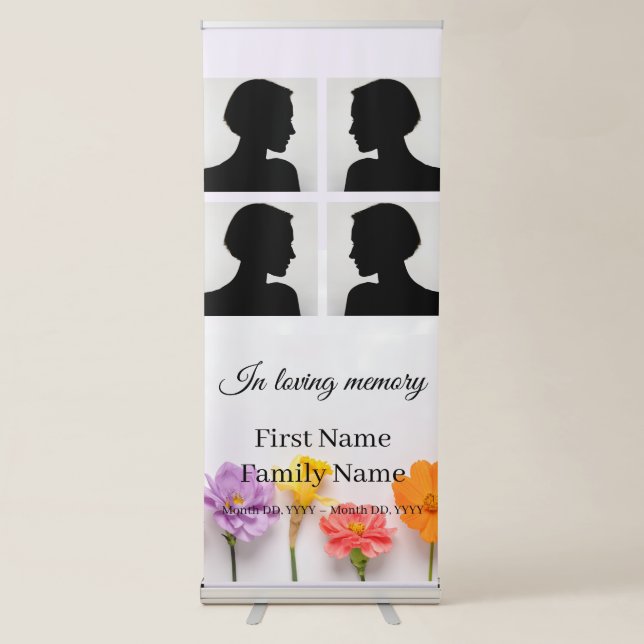 Memorial collage  retractable banner (Front)
