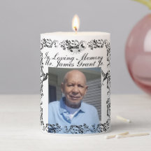 Memorial customisable pillar candle