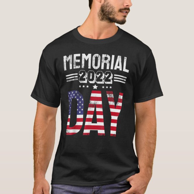 Memorial Day 2022 Usa Flag Patriotic American Md H T-Shirt (Front)