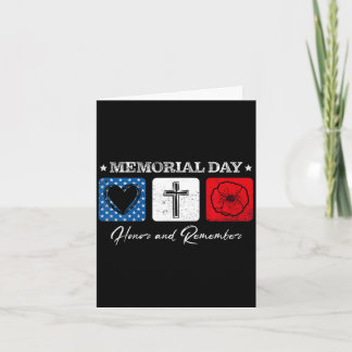 Memorial day 2022 veterans day usa flag red poppy  card