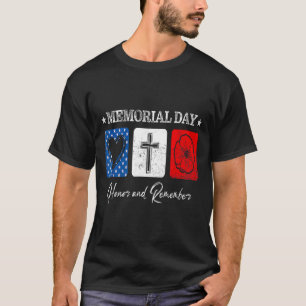 Memorial day 2022 veterans day usa flag red poppy  T-Shirt