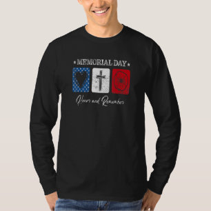 Memorial Day 2022 Veterans Day Usa Flag Red Poppy T-Shirt