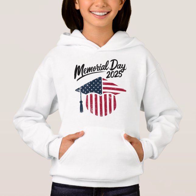 Memorial Day 2025 Patriotic - Graduation Cap (Front)