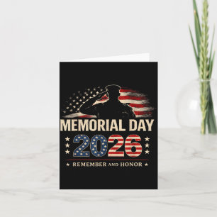 Memorial Day 2026 Family Patriotic Military Card