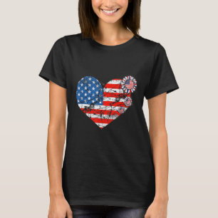 Memorial Day 4th July Patriotic Heart Independence T-Shirt