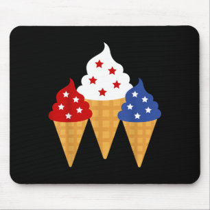 Memorial Day 4th of July Holiday Patriotic Ice Mouse Mat