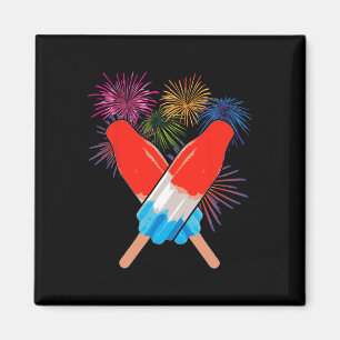 Memorial Day 4th Of July Holiday Patriotic Rocket Magnet