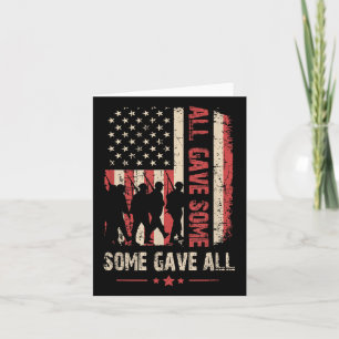 Memorial Day All Gave Some Some Gave All Veteran Card