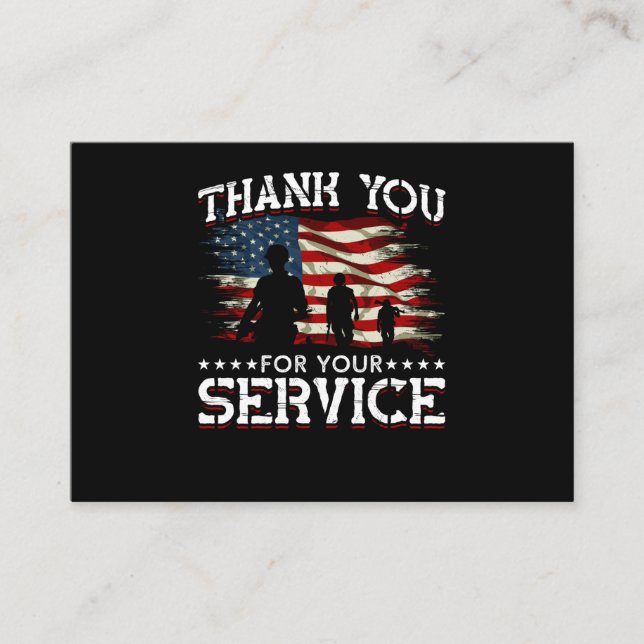 Memorial Day American Flag Patriotic Soldier US Business Card (Front)
