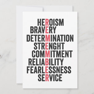 Memorial Day American Patriotic Veteran Remember   Invitation